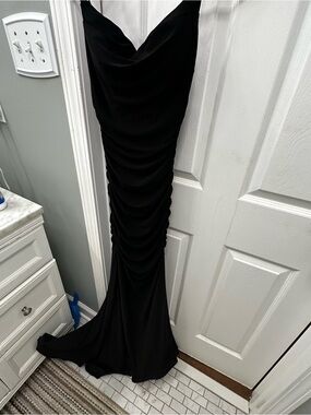Darling Black Ruched Maxi Dress